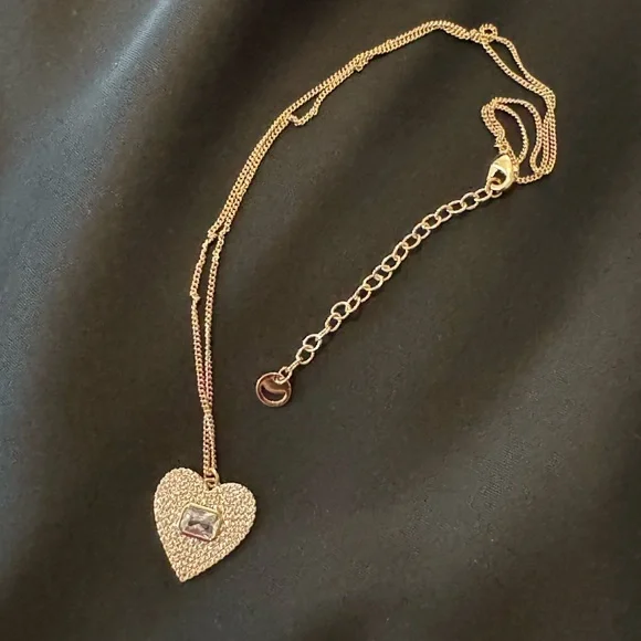 Lili Claspe Frankie Heart Pendant Clear CZ Necklace - Picture 3 of 7